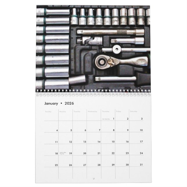 Toolbox Handyman Tools Calendar (Jan 2026)