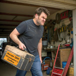 Toolbox Orange Rectangular Sticker<br><div class="desc">Keep your tools safe from wandering hands with our "Hands off Toolbox" sticker. Whether you're a professional handyman or just like to tackle DIY projects at home,  this sticker is a playful way to show others that your toolbox is off-limits.</div>