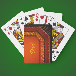 Tooled Leather-Back  Playing Cards
