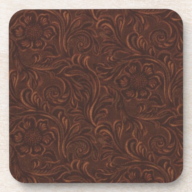 Tooled Leather Coaster (Front)