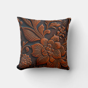 Tooled Leather Cushion