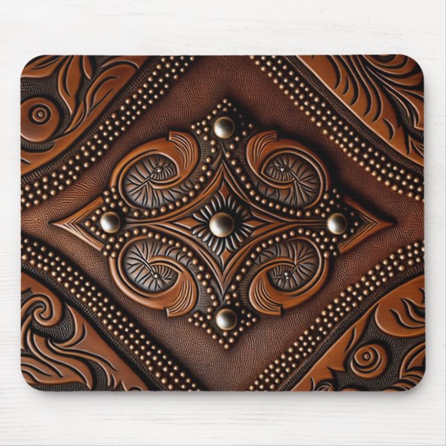 Tooled Leather Mouse Pad (Front)