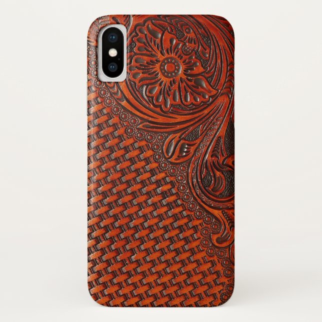 Tooled leather texture iPhone case (Back)