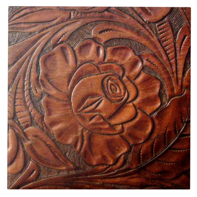 Tooled Leather Tile (Front)