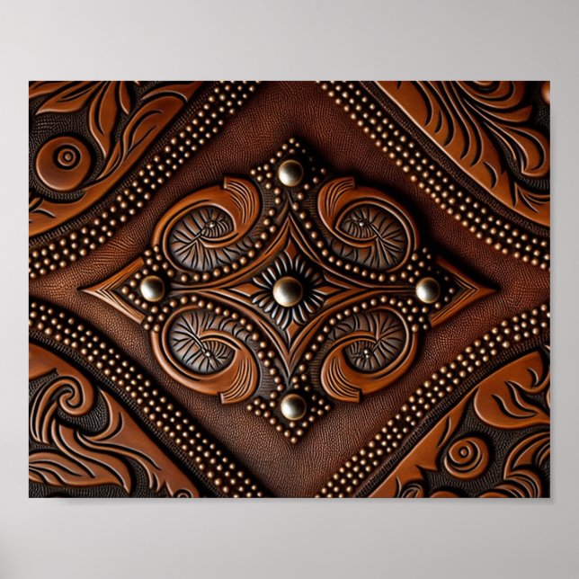 Tooled Leather Tissue Paper Poster (Front)