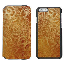 Tooled Western Leather Southwestern Amber Brown Incipio Watson™ iPhone 6 Wallet Case
