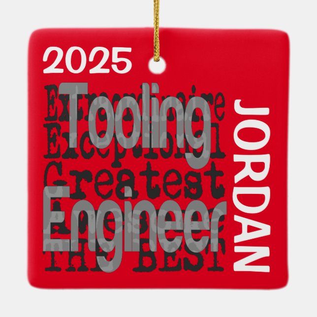 Tooling Engineer Extraordinaire CUSTOM Ceramic Ornament (Back)