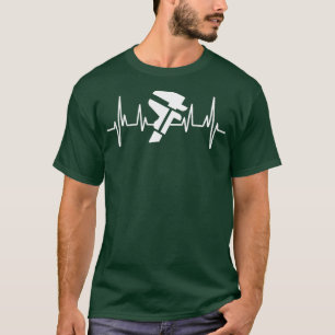 Toolmaker CNC Operator And Machinist  Heartbeat T-Shirt