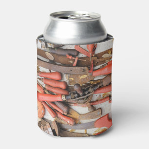 Tools Antique Rustic Red Man Tool Can Cooler