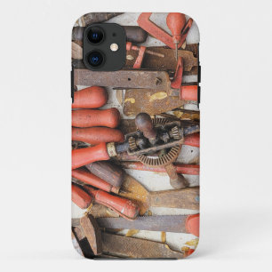 Tools Antique Rustic Red Man Tool iPhone 11 Case