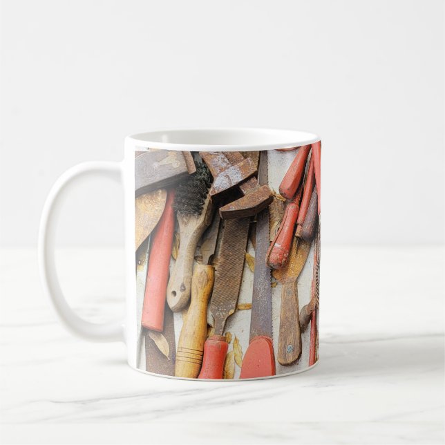 Tools Antique Rustic Red Man Tool Coffee Mug (Left)
