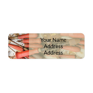 Tools Antique Rustic Red Man Tool Return Address Label