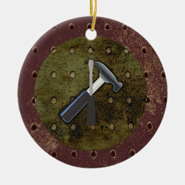 Tools Ceramic Ornament (Front)