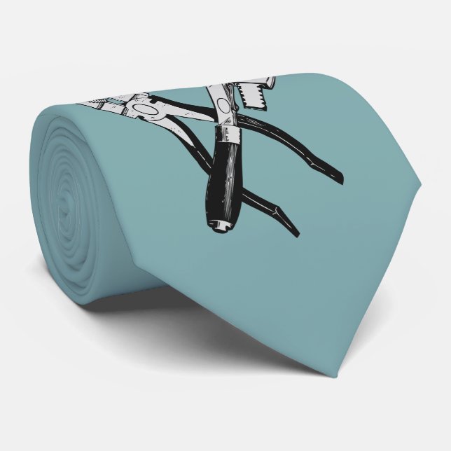 TOOLS custom monogram & colour tie (Rolled)