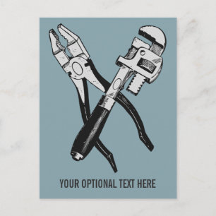 TOOLS custom text & colour postcard