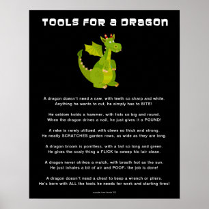 Tools for a Dragon Original Poem Large Poster
