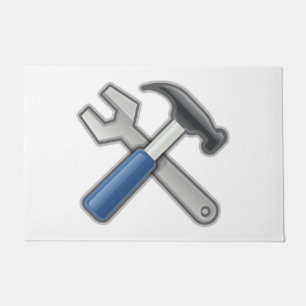 Tools, Hammer and Wrench Doormat