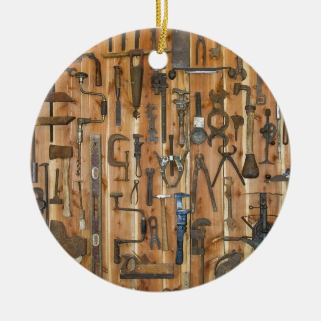 Tools of the Trade Ceramic Tree Decoration (Front)