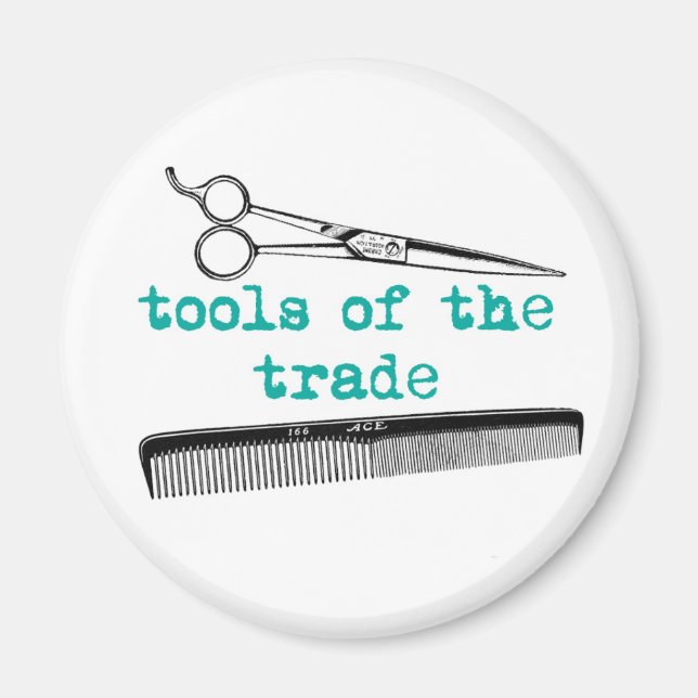 Tools of the Trade Hair Stylist or Barber Magnet (Front)