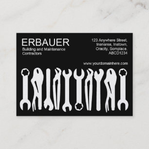 Tools of the Trade - White on Black (Gold) Business Card