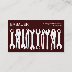 Tools of the Trade - White on Dark Brown 330000 Business Card