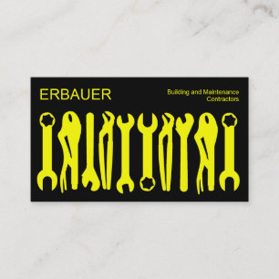 Tools of the Trade - Yellow on Black Business Card