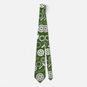 Tools Pattern 01.b DGreen BG Tie