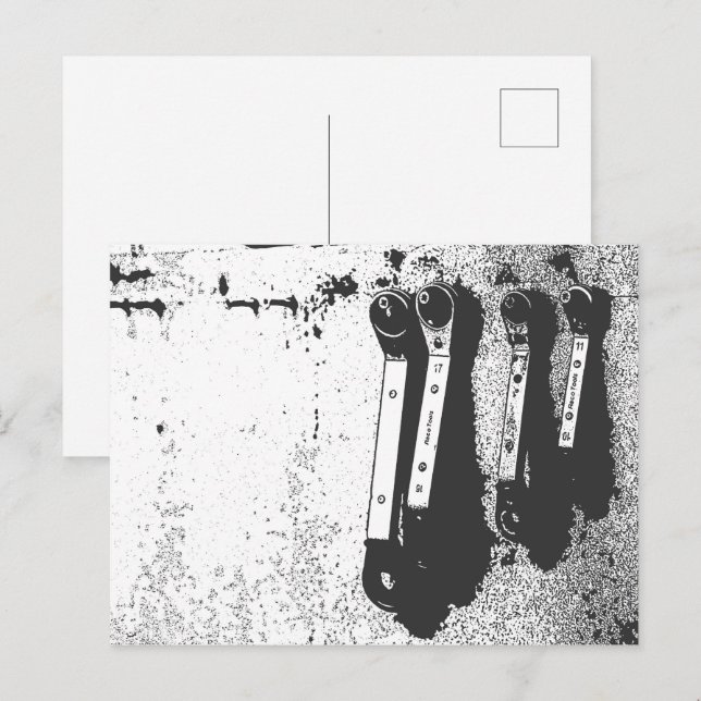 Tools Spanners Mechanical Industrial Feel Postcard (Front/Back)