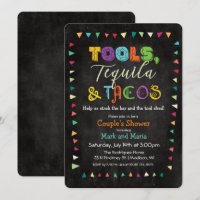 Tools Taco & Tequila Wedding Shower Invitation