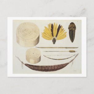 Tools, weapons and utensils of Puri and Botocudos Postcard