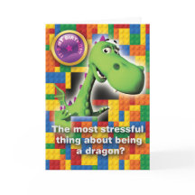 Toon dragon birthday card