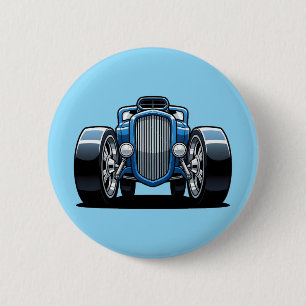 Toon Hotrod Art 6 Cm Round Badge