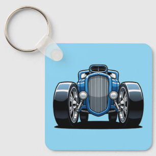 Toon Hotrod Art  Key Ring