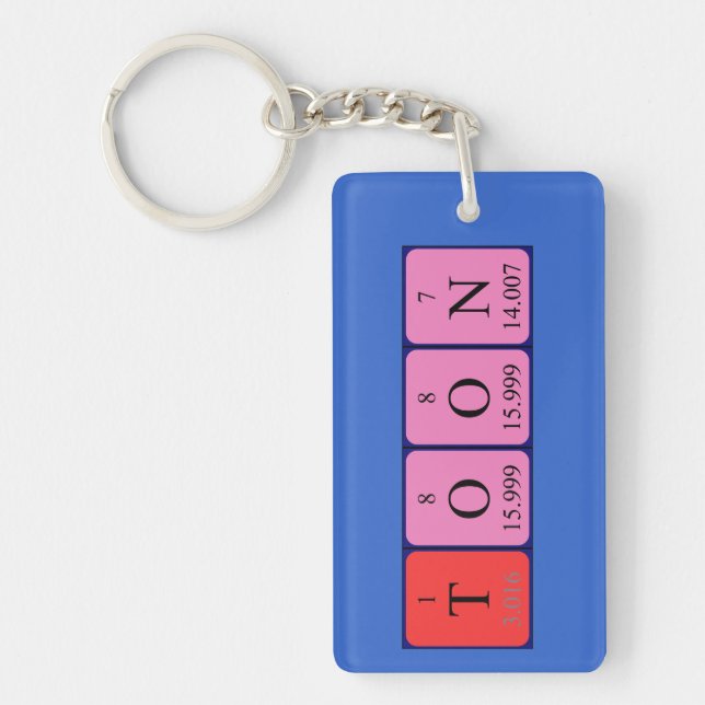 Toon periodic table name keyring (Front)