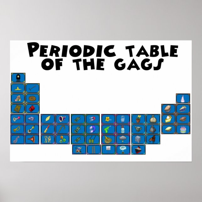 Toon Town periodic table of the gags Poster (Front)