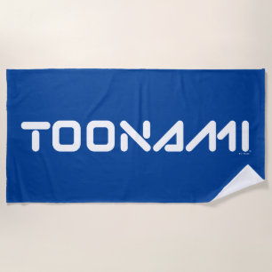 Toonami Digital Font Logo Beach Towel