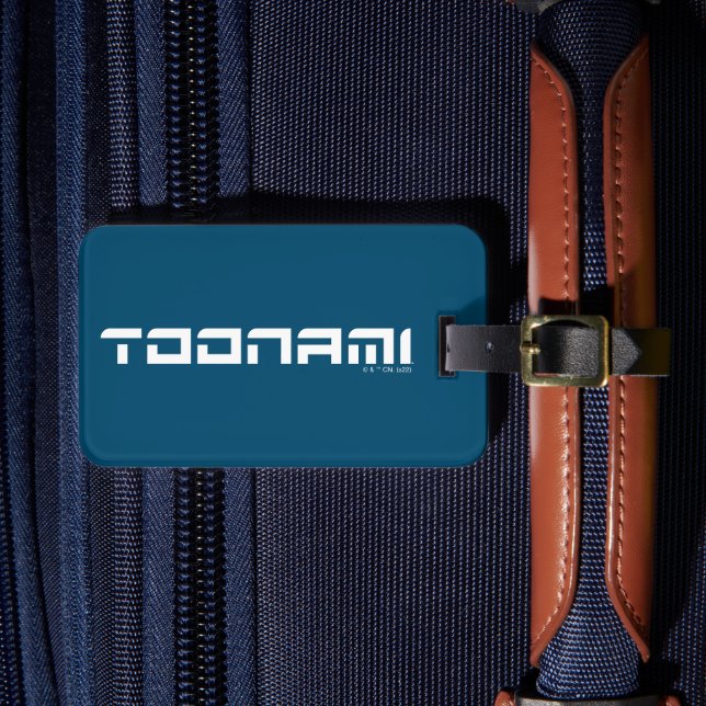 Toonami Futuristic Font Logo Luggage Tag (Front Insitu 4)