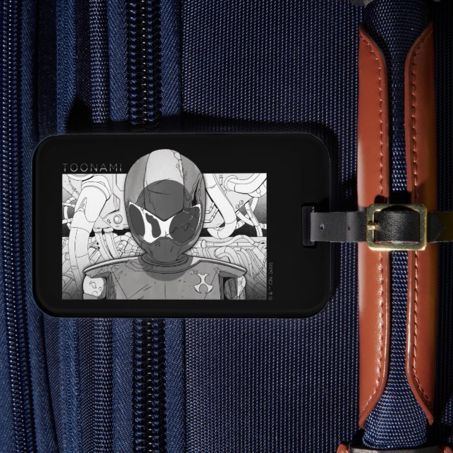 Toonami TOM 5 Countdown Comic Bumper Luggage Tag (Front Insitu 4)