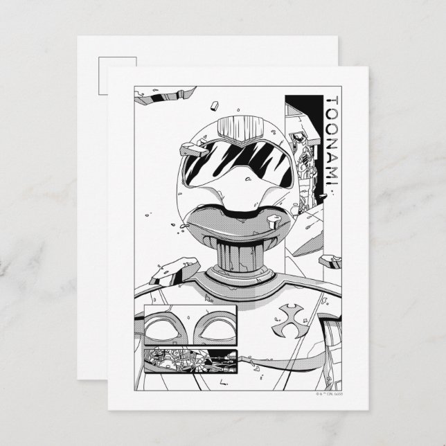 Toonami TOM 5 & SARA Comic Style Bumper Postcard (Front/Back)