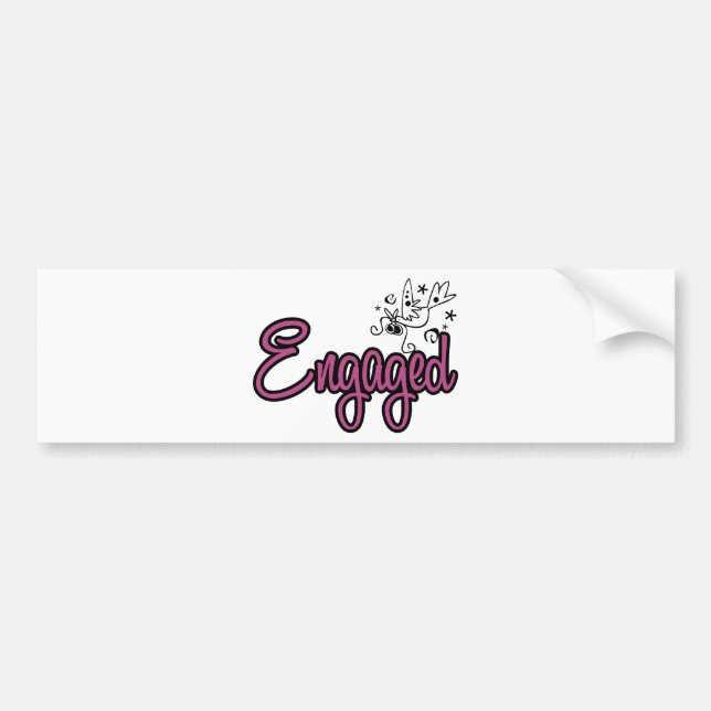 ToonDoveEngagedPink Bumper Sticker (Front)