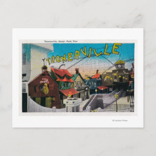 Toonerville at Ocean Park PierSanta Monica, CA Postcard