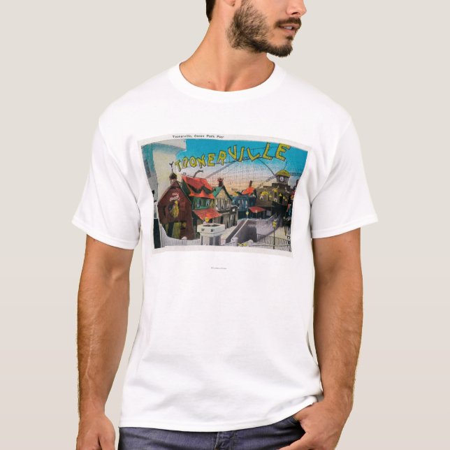 Toonerville at Ocean Park PierSanta Monica, CA T-Shirt (Front)