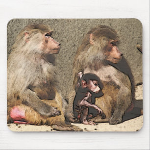toony baboons mouse pad