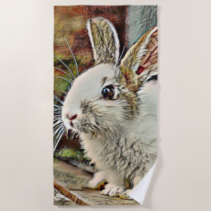 toony bunny beach towel