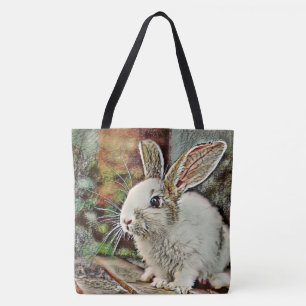 toony bunny tote bag