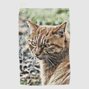 toony cat golf towel