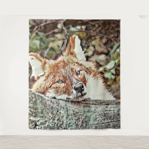 Toony Fox Tapestry