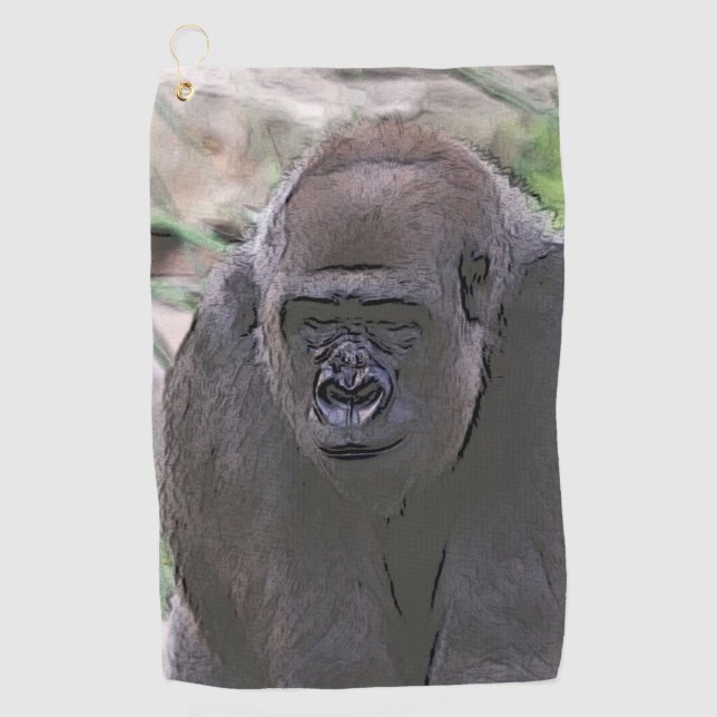 toony Gorilla Golf Towel (Front)