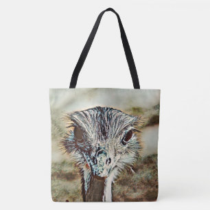 toony ostrich tote bag