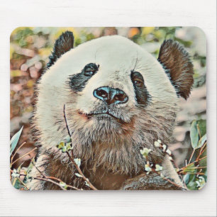 toony panda mouse pad